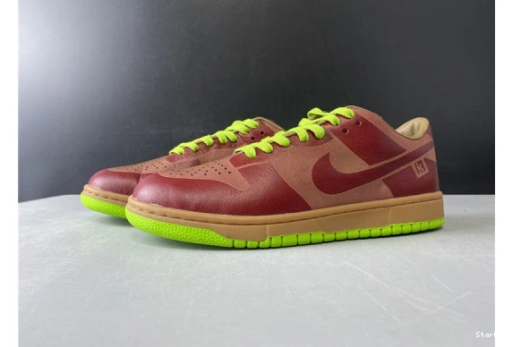 Red Low 311611-661 Laser Chartreuse 1-Piece Nike Dunk Varsity 0225